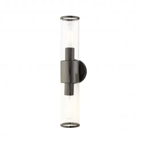 2 Light Black Chrome ADA Vanity Sconce