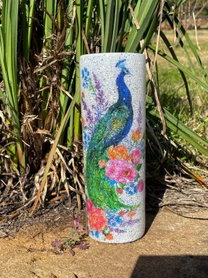 20oz Skinny Peacock Tumbler