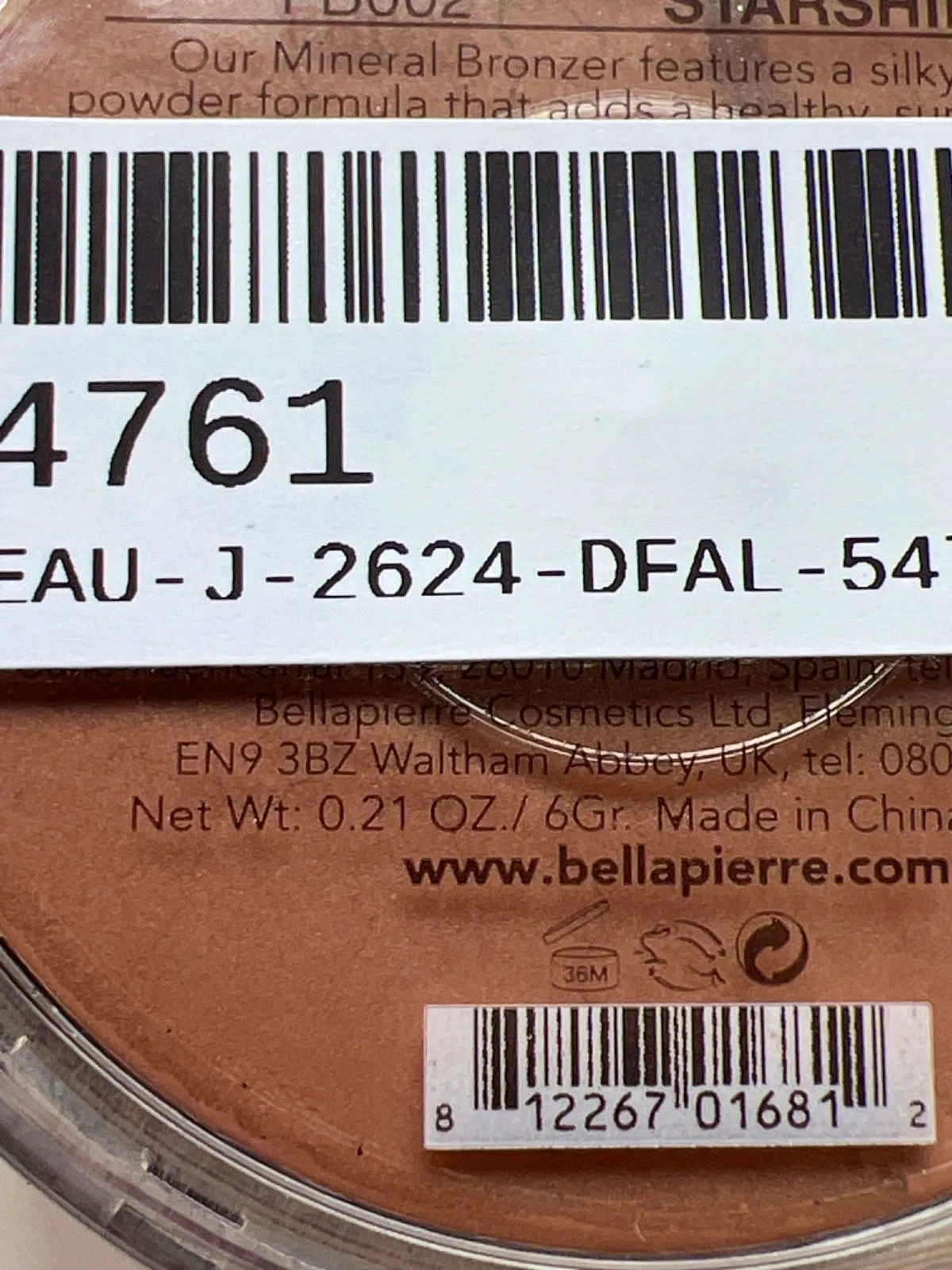 Bellapierre Mineral Bronzer Starshine 6g