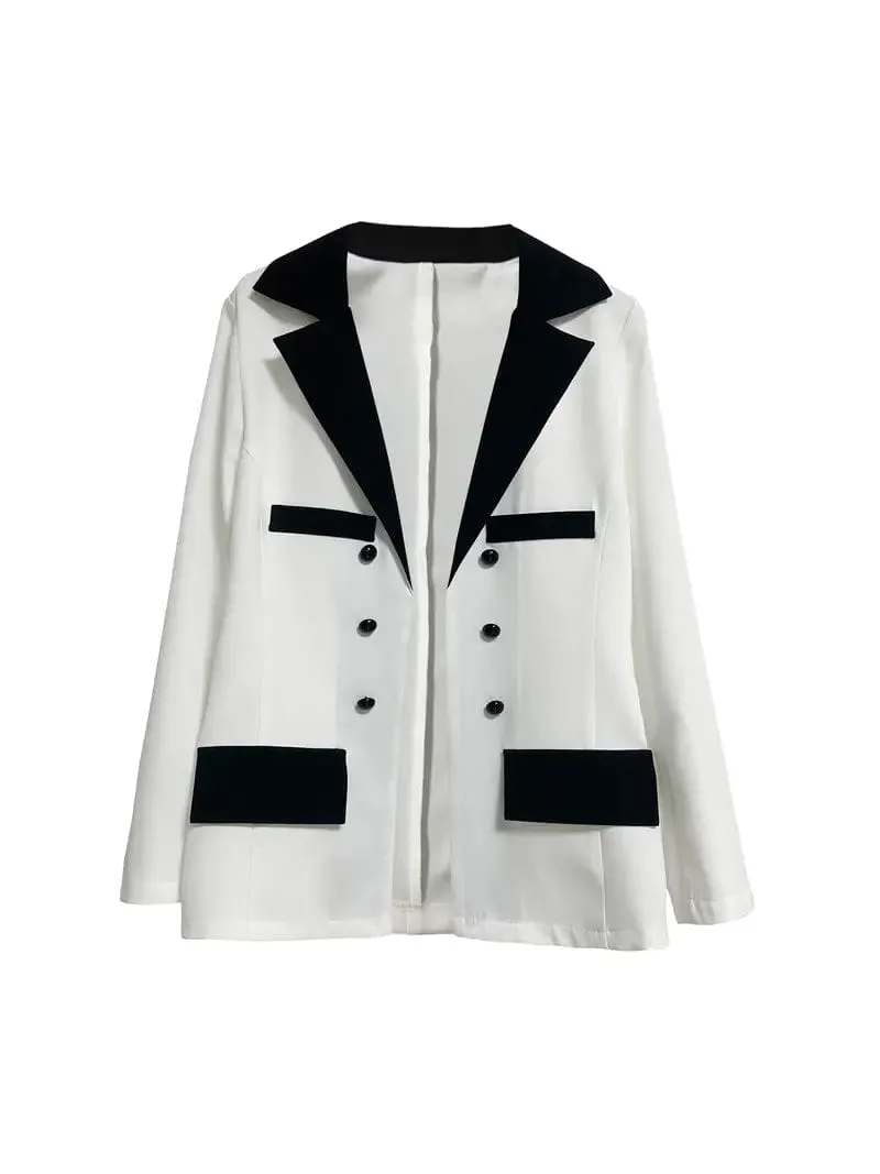 Black Cuff Detail Blazer