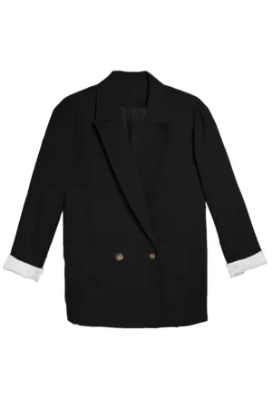 Black Cuff Detail Blazer