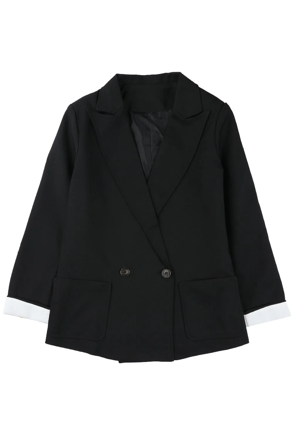Black Cuff Detail Blazer