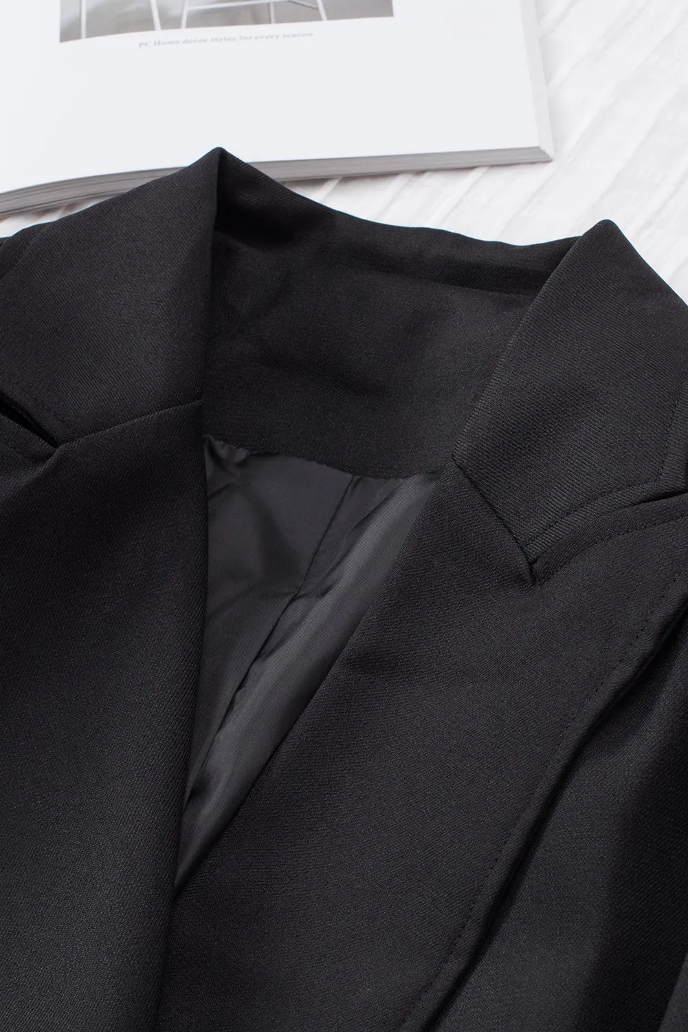 Black Cuff Detail Blazer