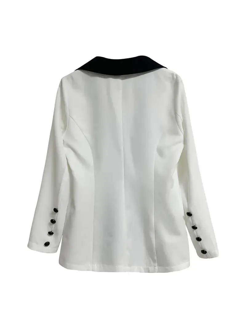 Black Cuff Detail Blazer