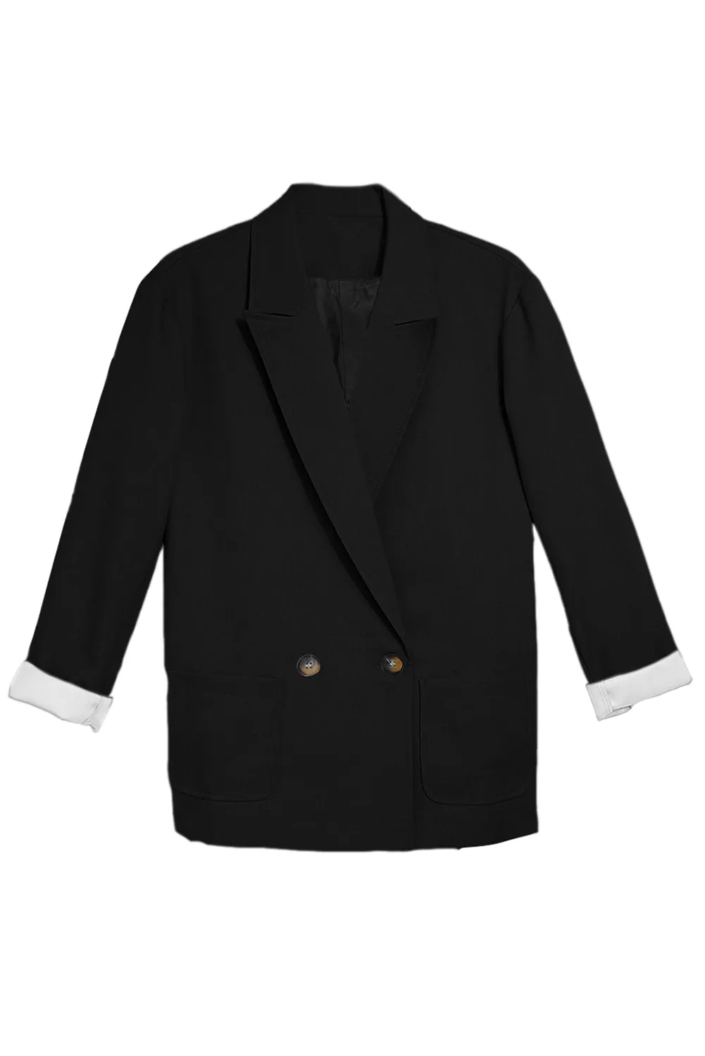 Black Cuff Detail Blazer