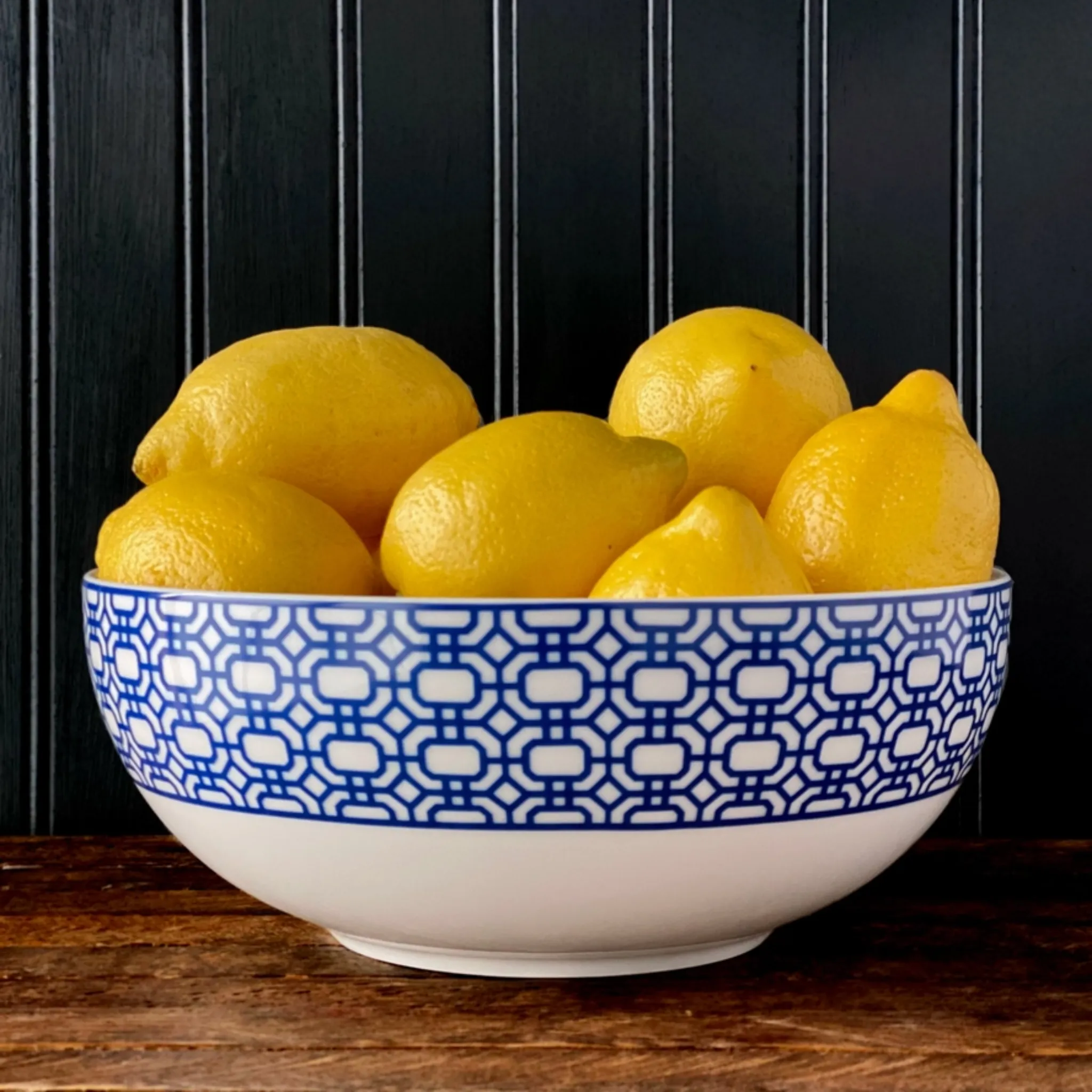 Blue Newport Garden Gate Vegetable Serving Bowl
