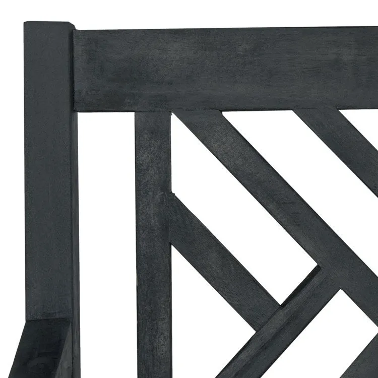 Bradbury Three-Seat Bench - Dark Slate Gray/Beige