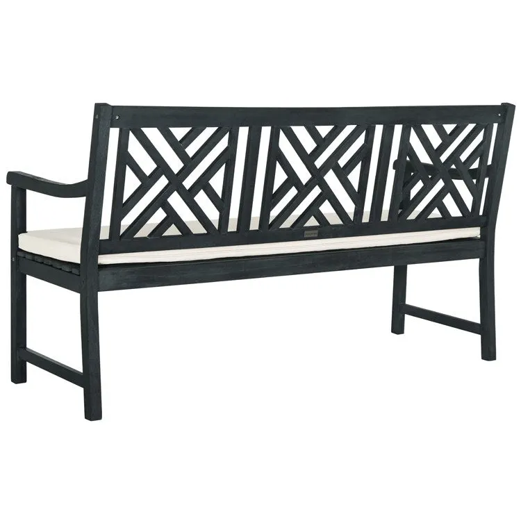 Bradbury Three-Seat Bench - Dark Slate Gray/Beige