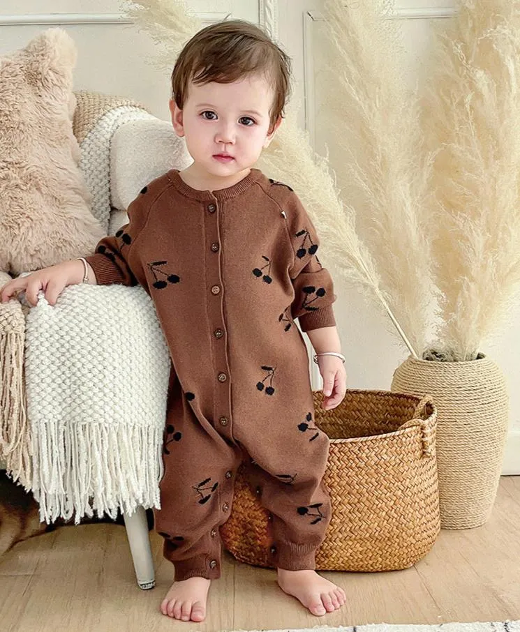 Button Front Knit Jumpsuit
