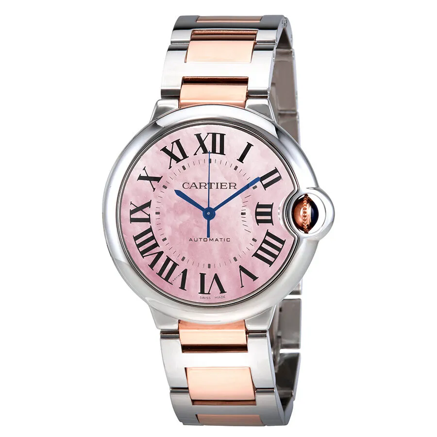 Cartier Ballon Bleu Pink Mother of Pearl  Dial Ladies Watch W2BB0011