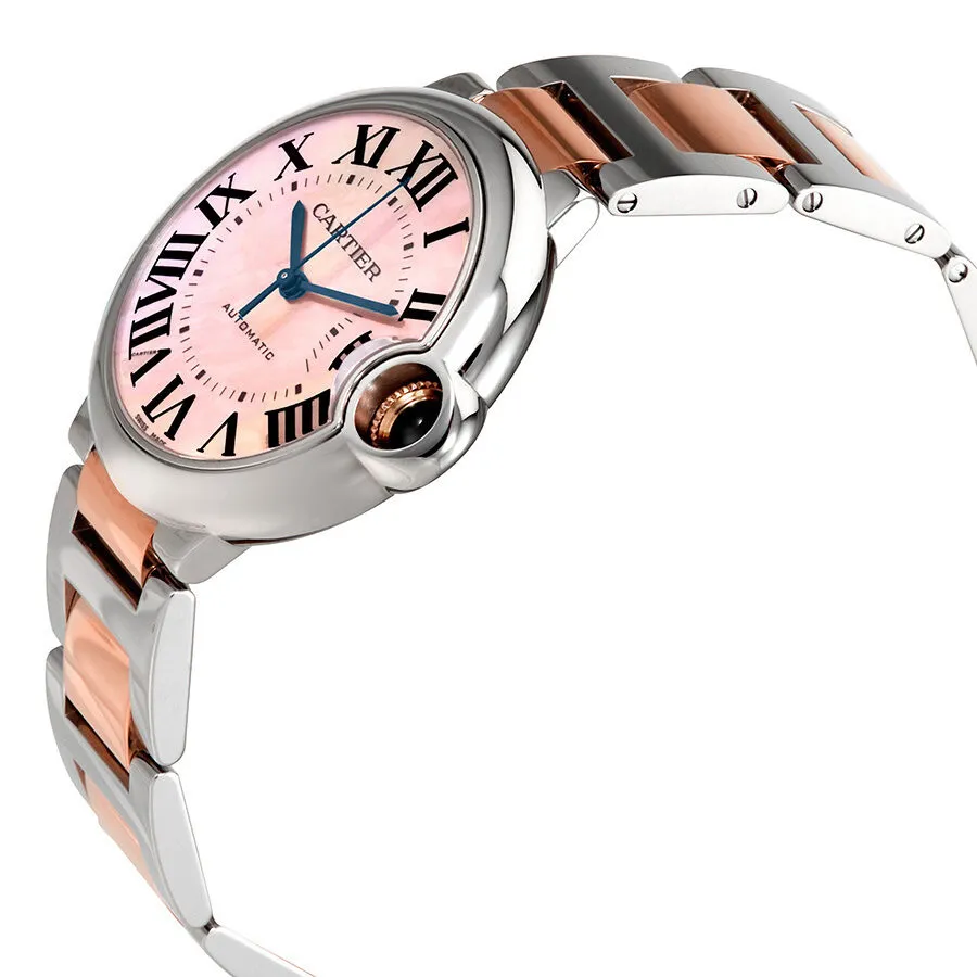 Cartier Ballon Bleu Pink Mother of Pearl  Dial Ladies Watch W2BB0011