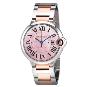Cartier Ballon Bleu Pink Mother of Pearl  Dial Ladies Watch W2BB0011