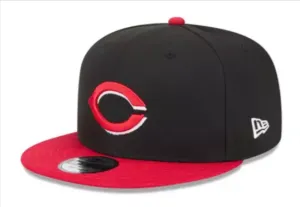 Cincinnati Reds Snapback New Era 9Fifty Black Red Cap Hat Grey UV