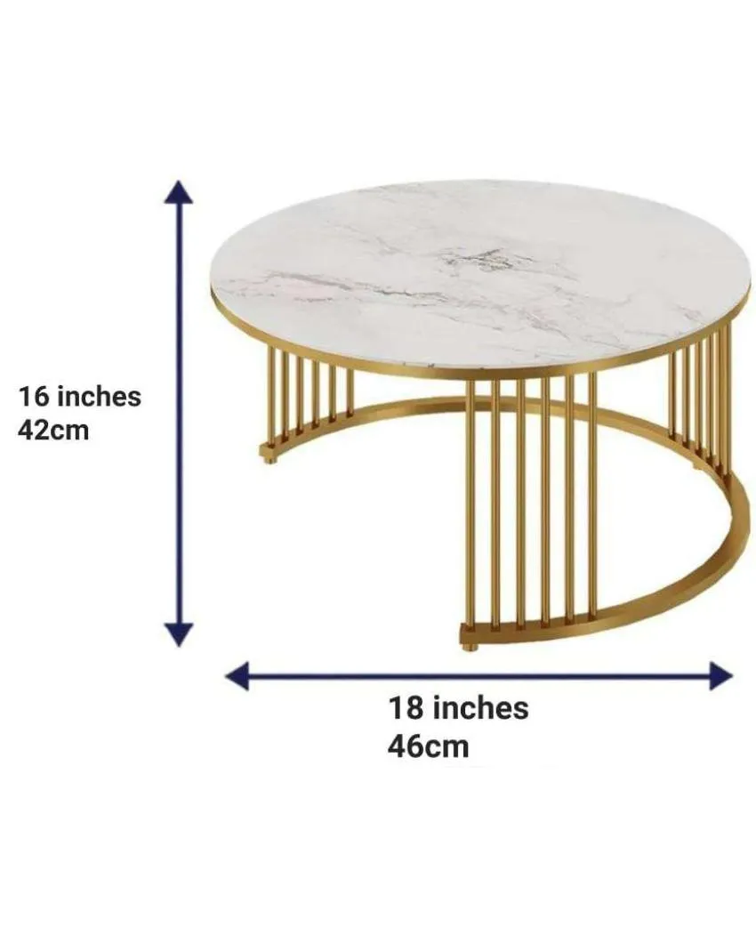 Classic Round Iron Nesting Coffee Tables | Set of 2