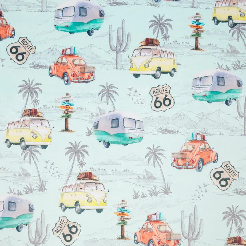 Cuddle® Prints - Route 66 Ice Digitally Printed Minky Yardage