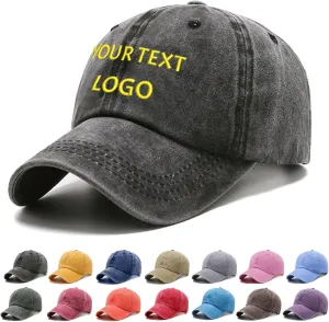 Custom Baseball Cap with Embroidery Text Logo and Print Photo,Image, Personalized Adjustable Summer Sun Hat Unisex