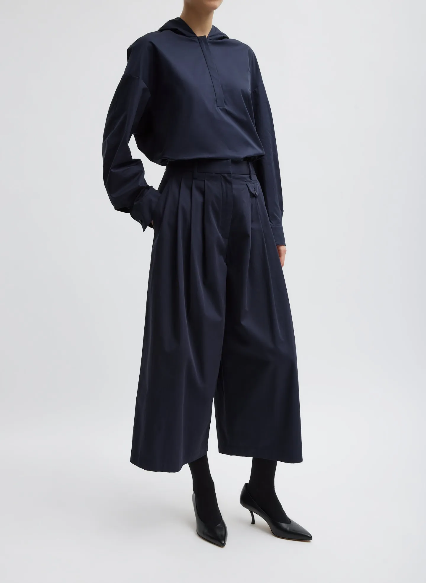 Eco Poplin Hooded Shirt