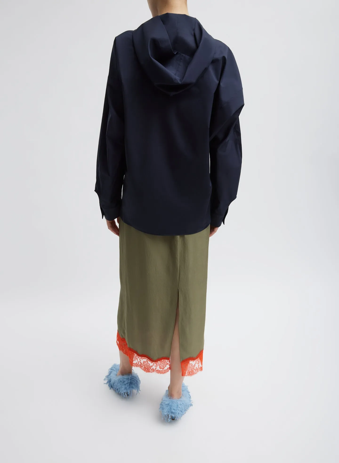 Eco Poplin Hooded Shirt