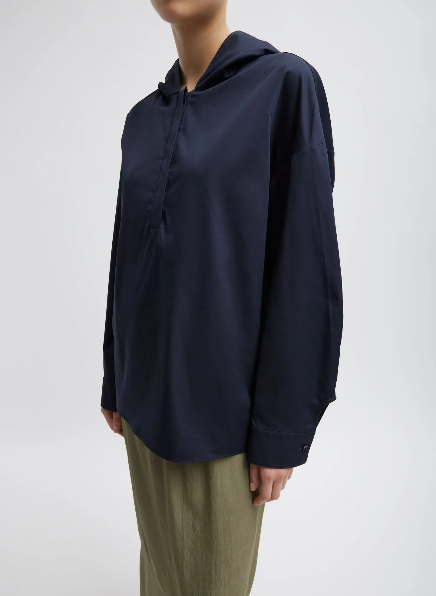 Eco Poplin Hooded Shirt