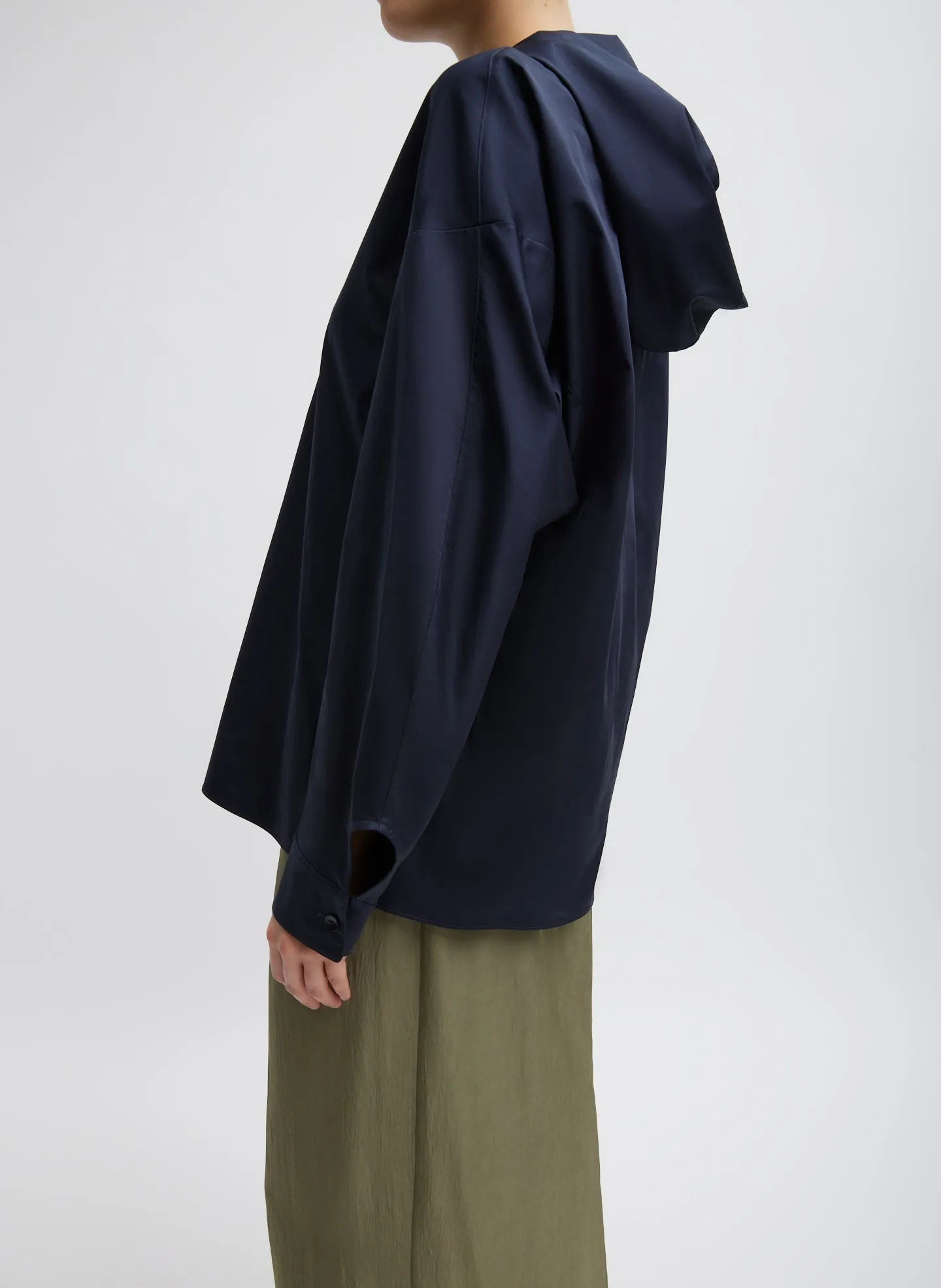 Eco Poplin Hooded Shirt