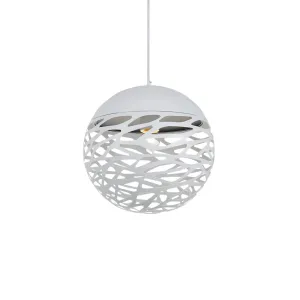 Farina 30cm Ball White Weave Laser Cut Pendant