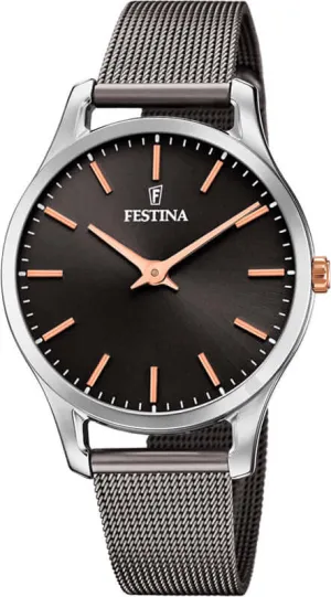 Festina Boyfriend Stainless Steel Analog Ladies Watch I Model F20506/3 Quartz Movement