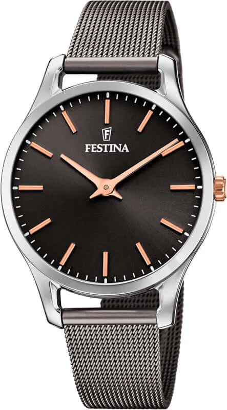Festina Boyfriend Stainless Steel Analog Ladies Watch I Model F20506/3 Quartz Movement