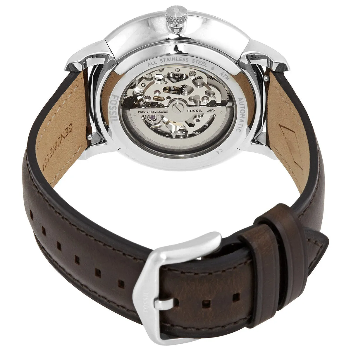 Fossil Neutra Automatic Cream Skeleton Dial Men's Watch ME3184
