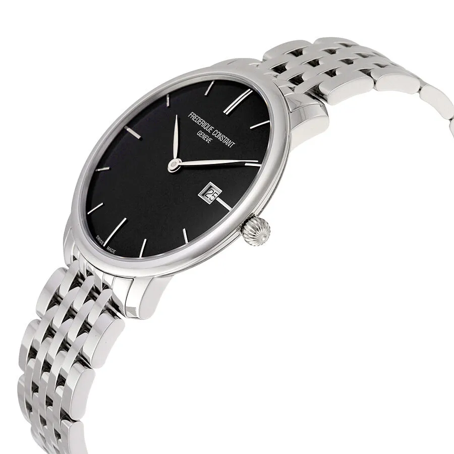 Frederique Constant Slimline Automatic Black Dial Stainless Steel Men's Watch FC-306G4S6B2