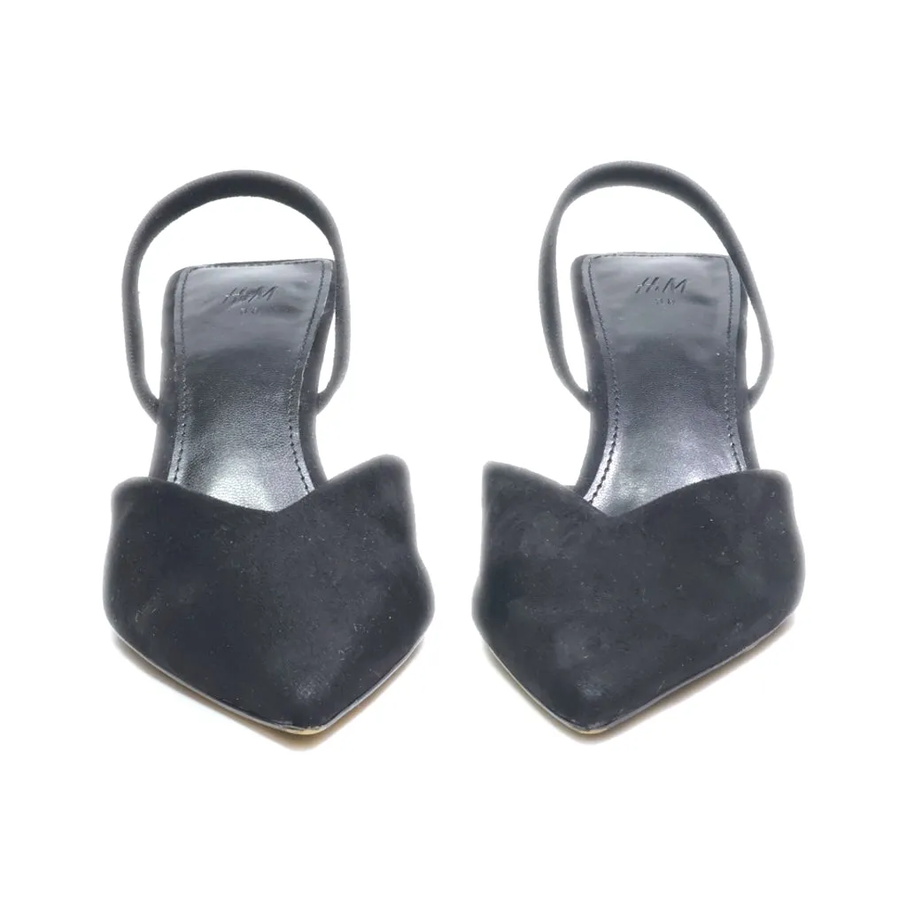 H&M High-Heel Shoes Suede Black Colour For Women
