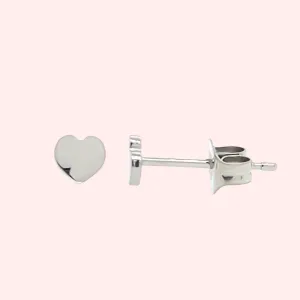 Implant Grade Titanium Mini Heart Hypoallergenic Earrings