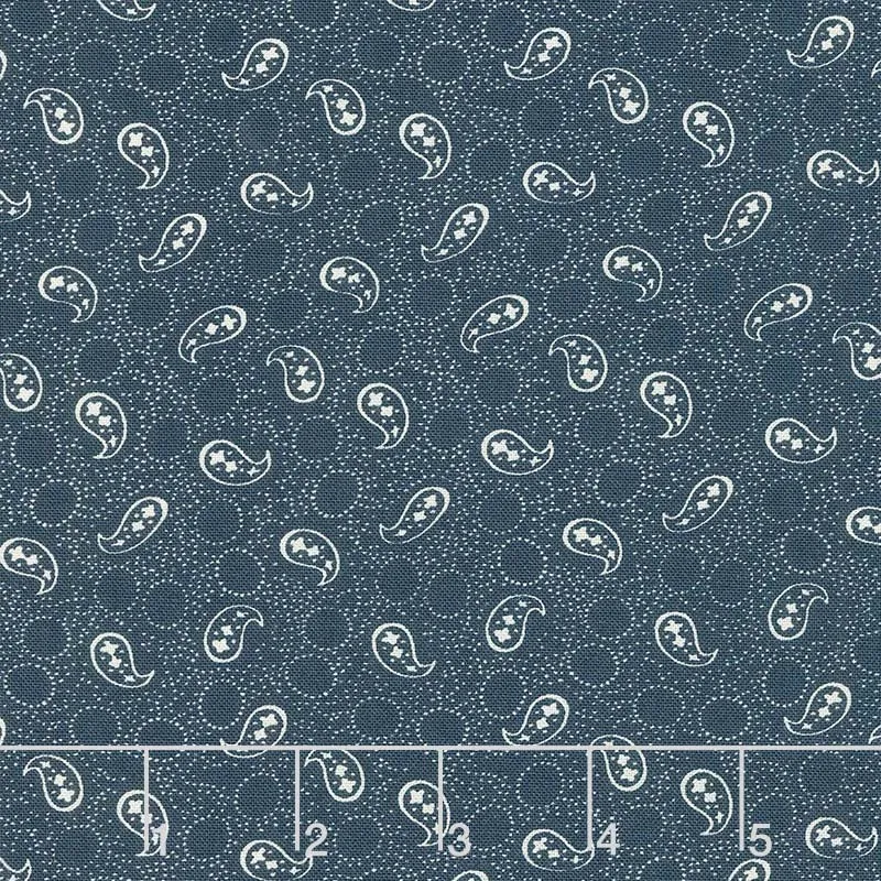 Indigo Gatherings - Petite Paisley Navy Yardage