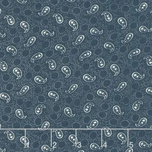 Indigo Gatherings - Petite Paisley Navy Yardage