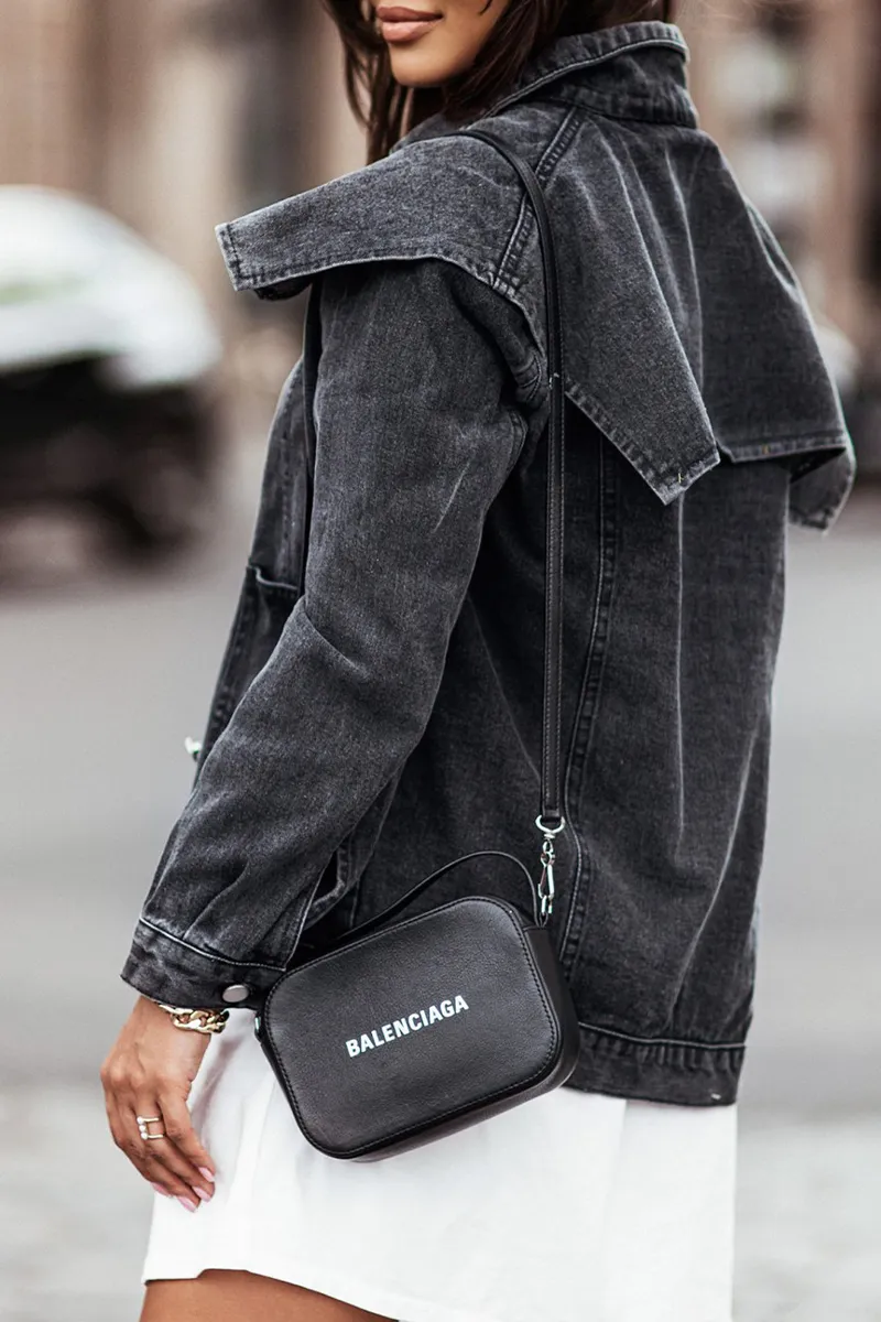 Ivyshape | Classic Collared Neck Button Down Denim Jacket