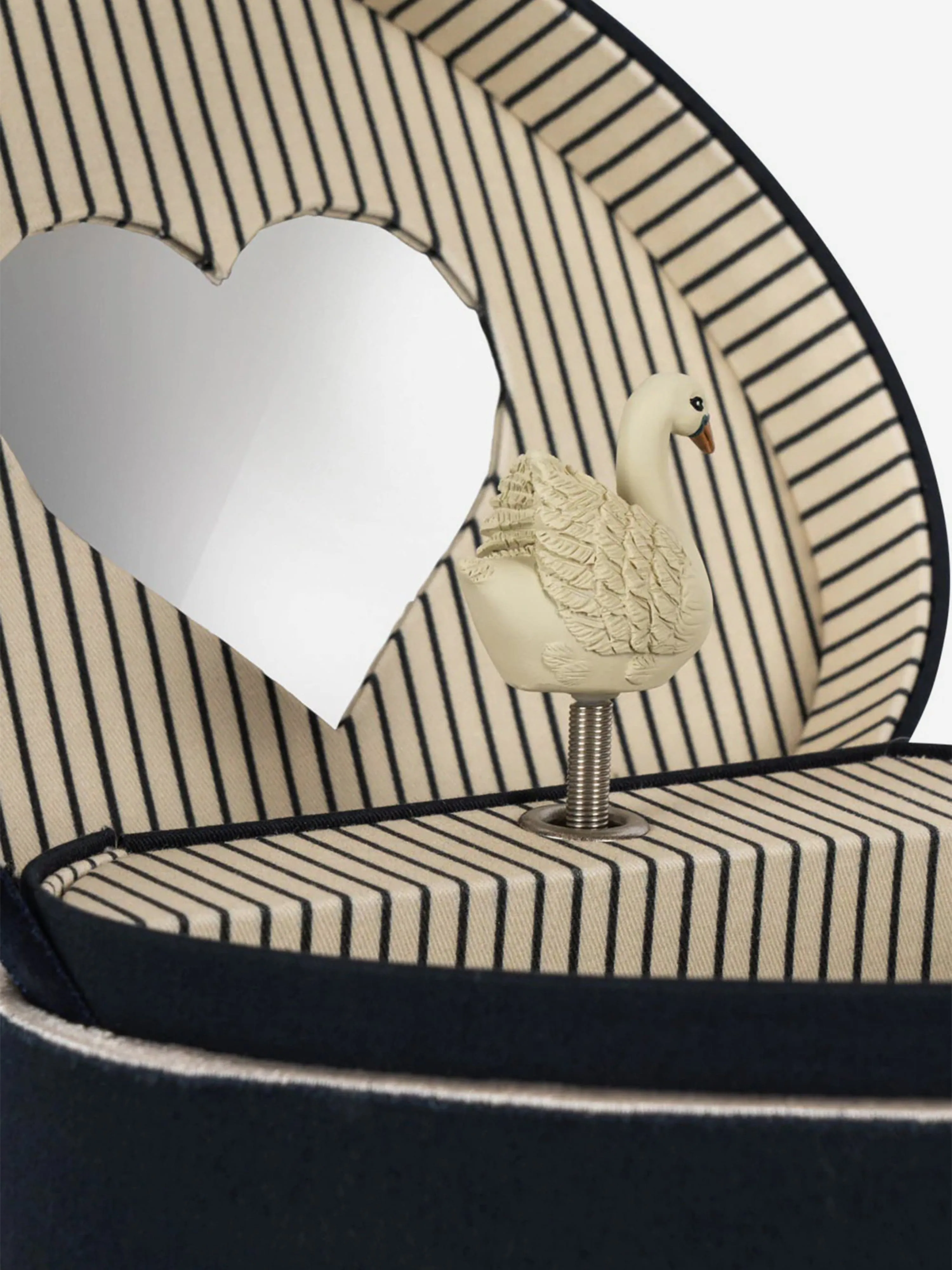 Konges Sløjd Baby Swan Treasure Box in Navy