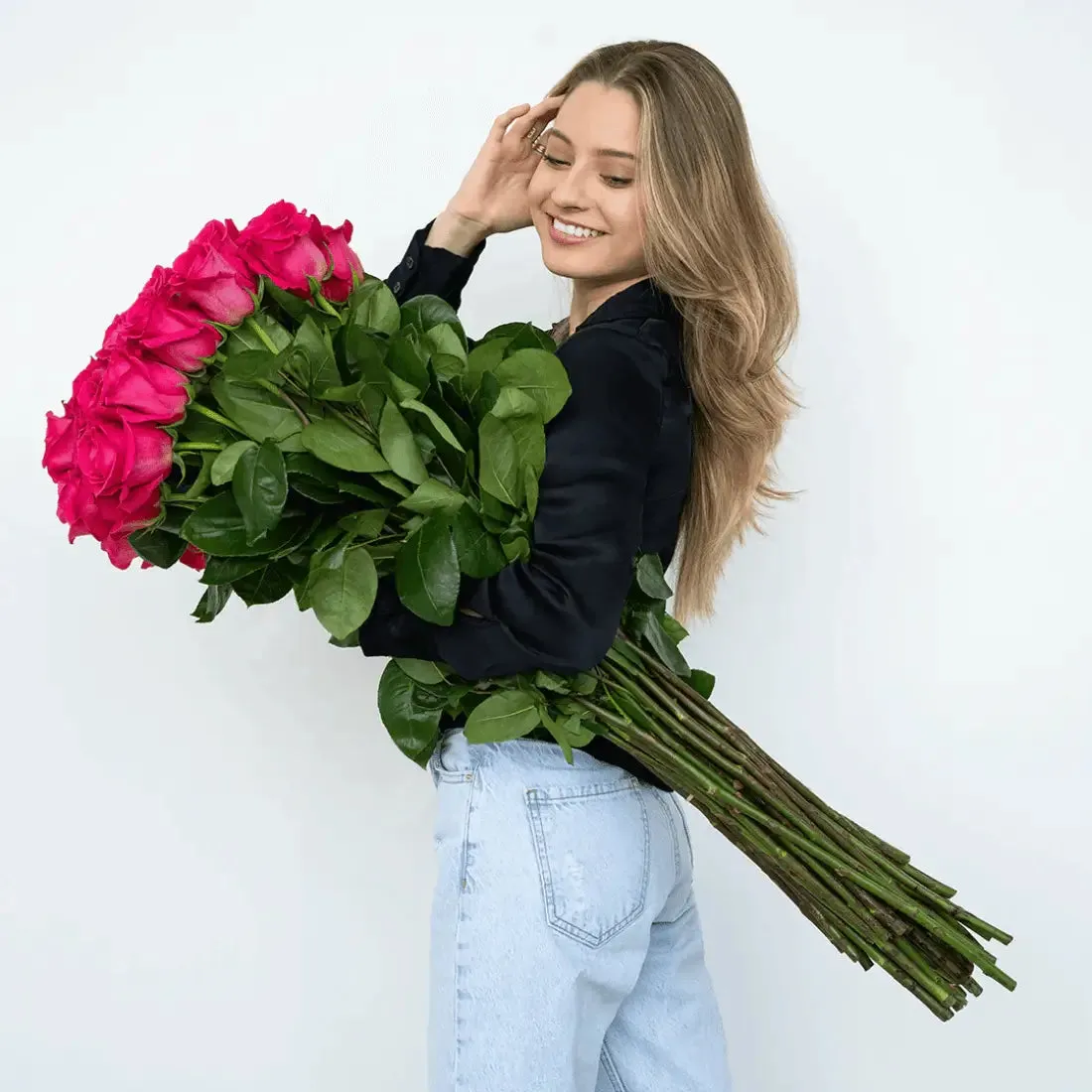 Long Stem White Roses  | Harvested Fresh 24 Inches