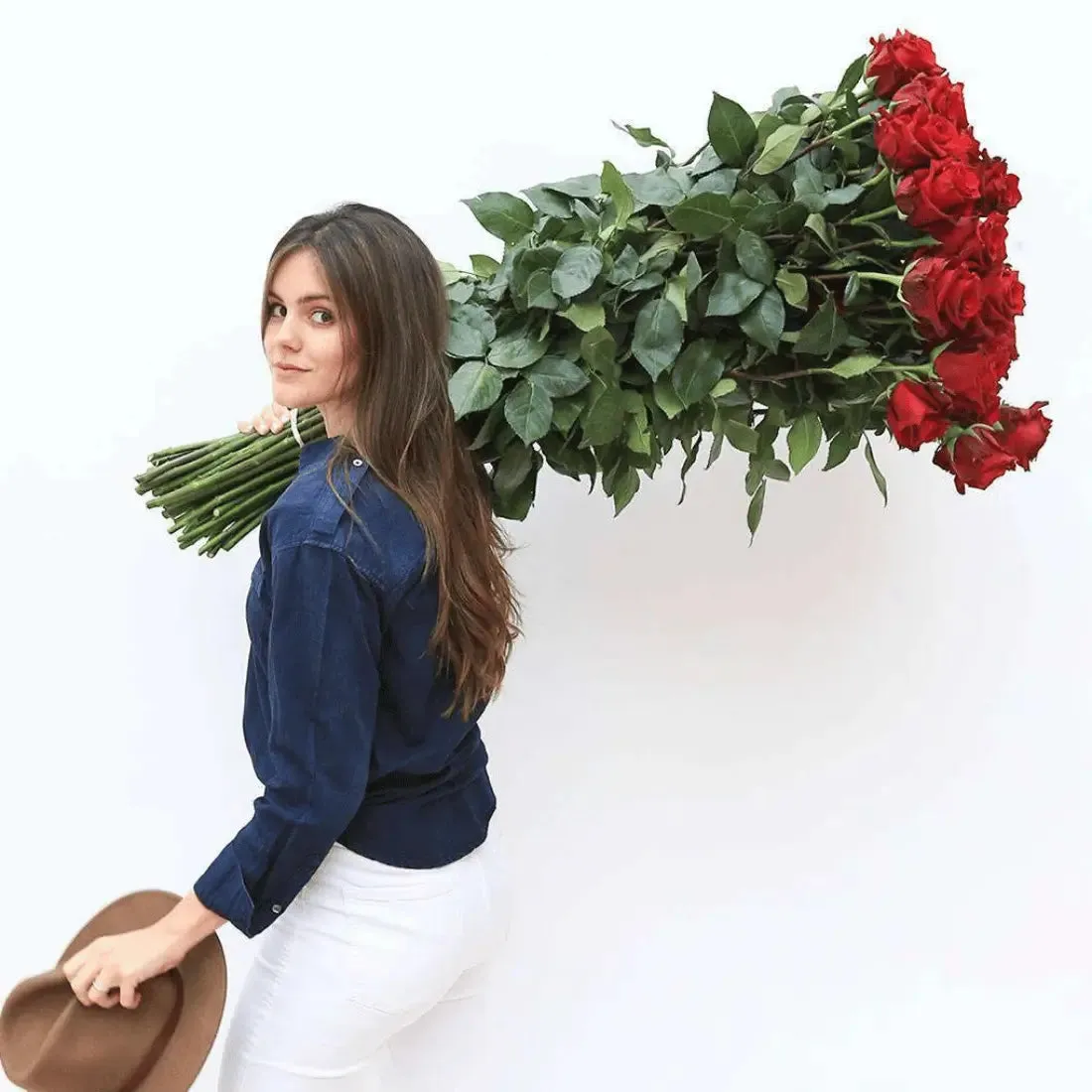 Long Stem White Roses  | Harvested Fresh 24 Inches