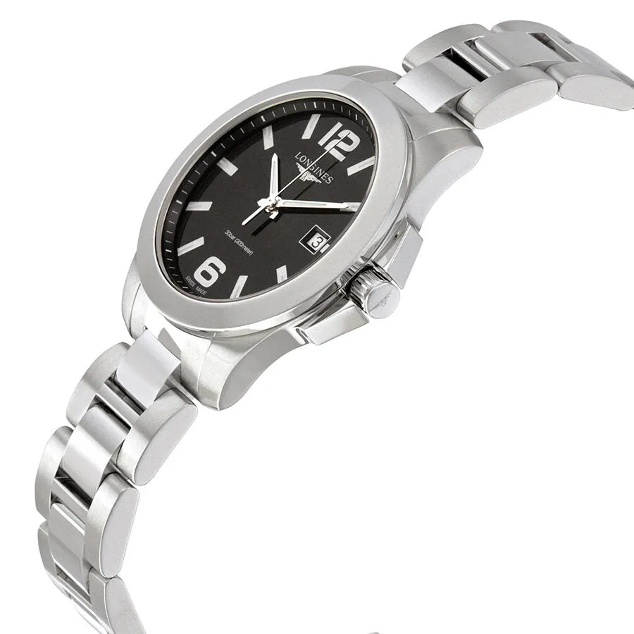 Longines Black Dial Stainless Steel Ladies Watch L3.378.4.58.6