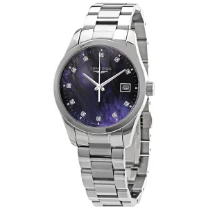 Longines Conquest Classic Black Mother of Pearl Diamond Dial Ladies Watch L23864886
