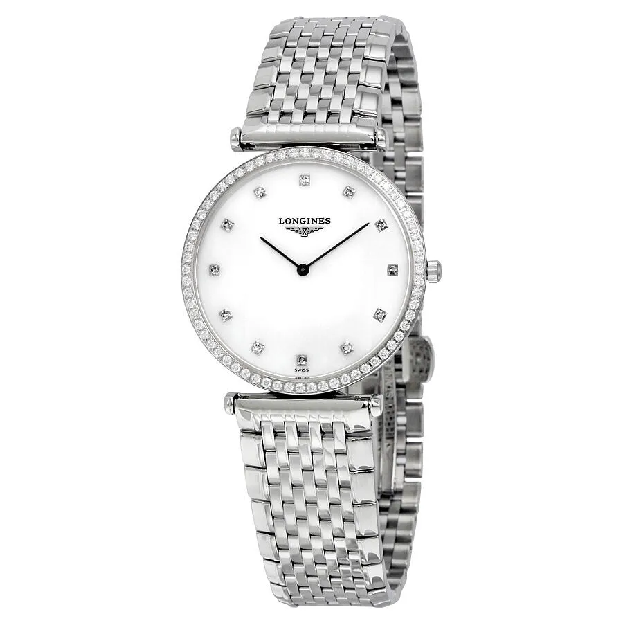 Longines La Grande Classique Diamond Mother of Pearl Dial Stainless Steel Ladies Watch L4.741.0.80.6