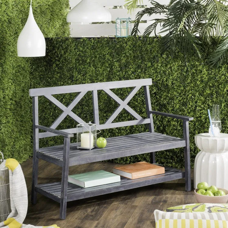 Mayer Outdoor Bench - Dark Slate Gray