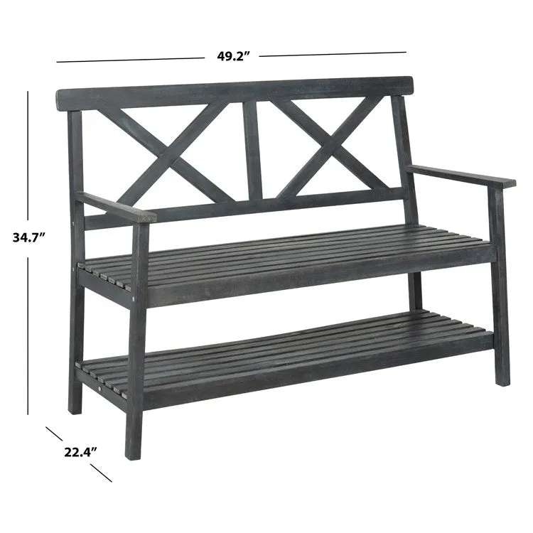 Mayer Outdoor Bench - Dark Slate Gray