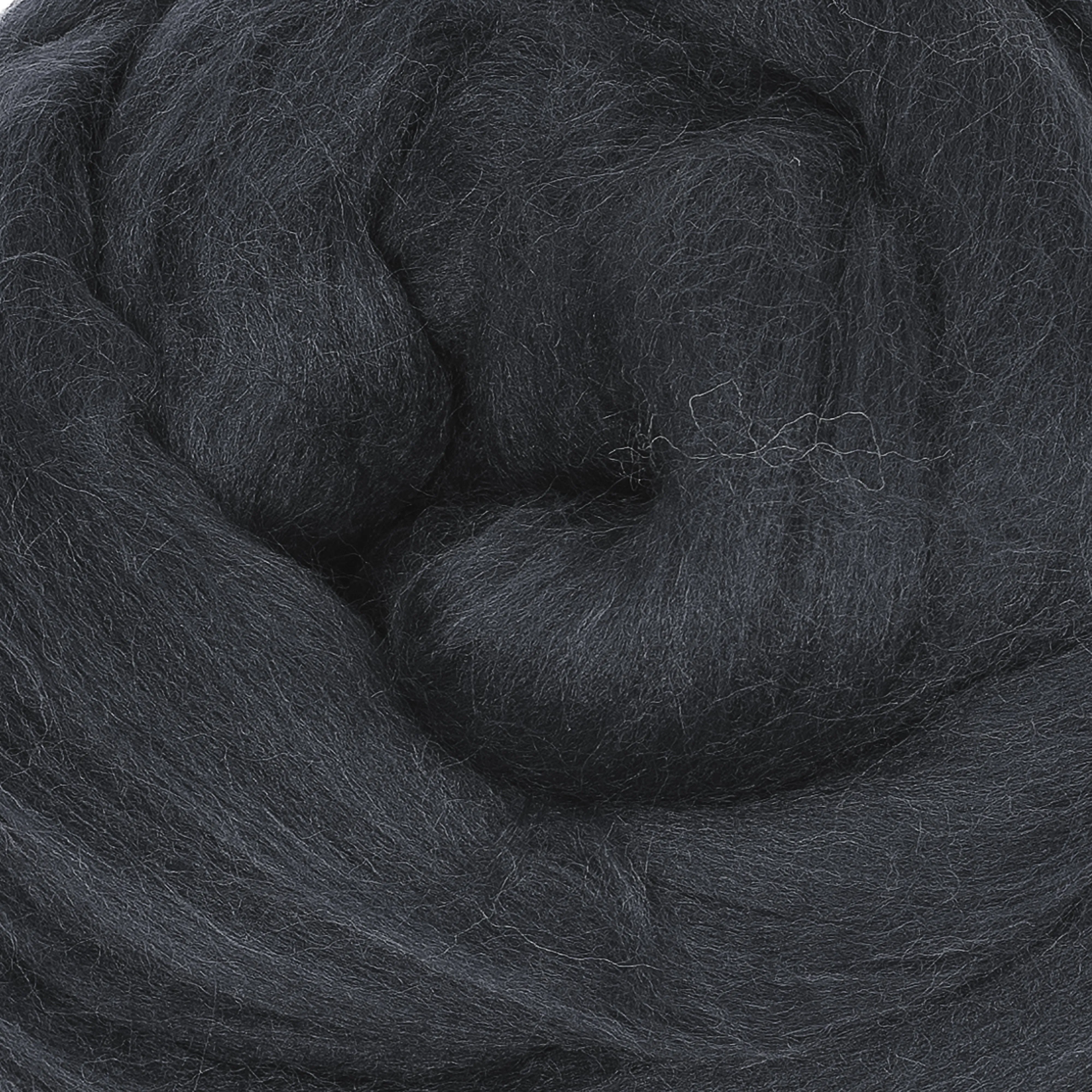MERINO WOOL ROVING - CHARCOAL