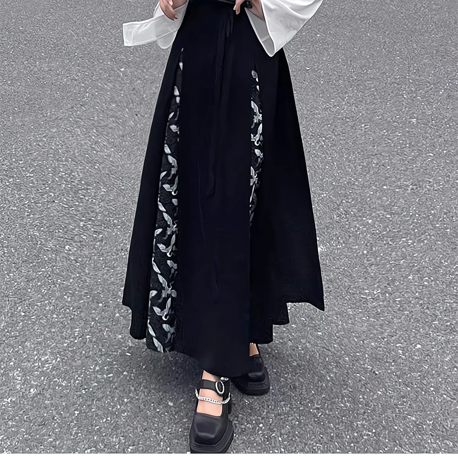 New Chinese style | shirt top embroidered horse skirt suit
