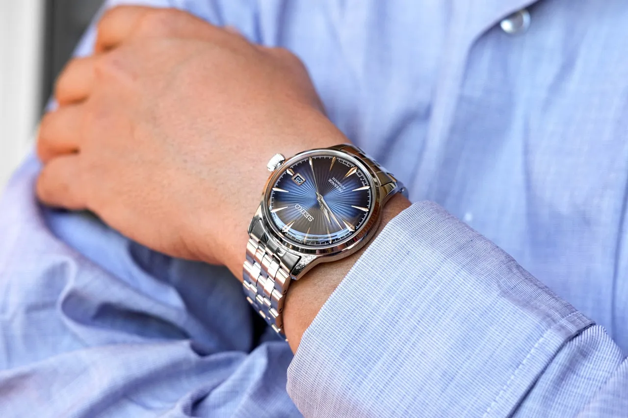 Seiko Presage Blue Moon Dial Automatic Watch for Men SRPB41J