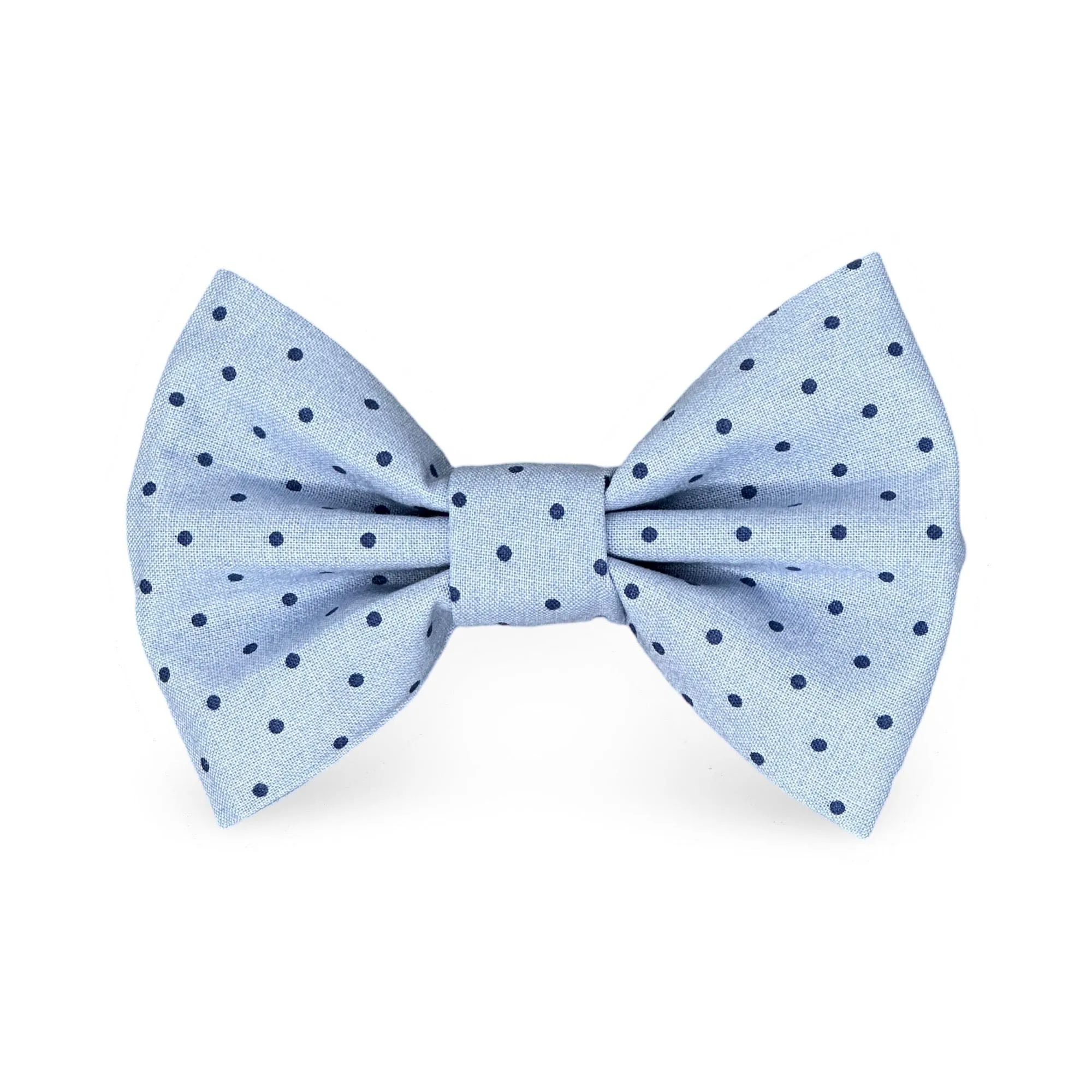Soft Blue Pin Dot Bow Tie