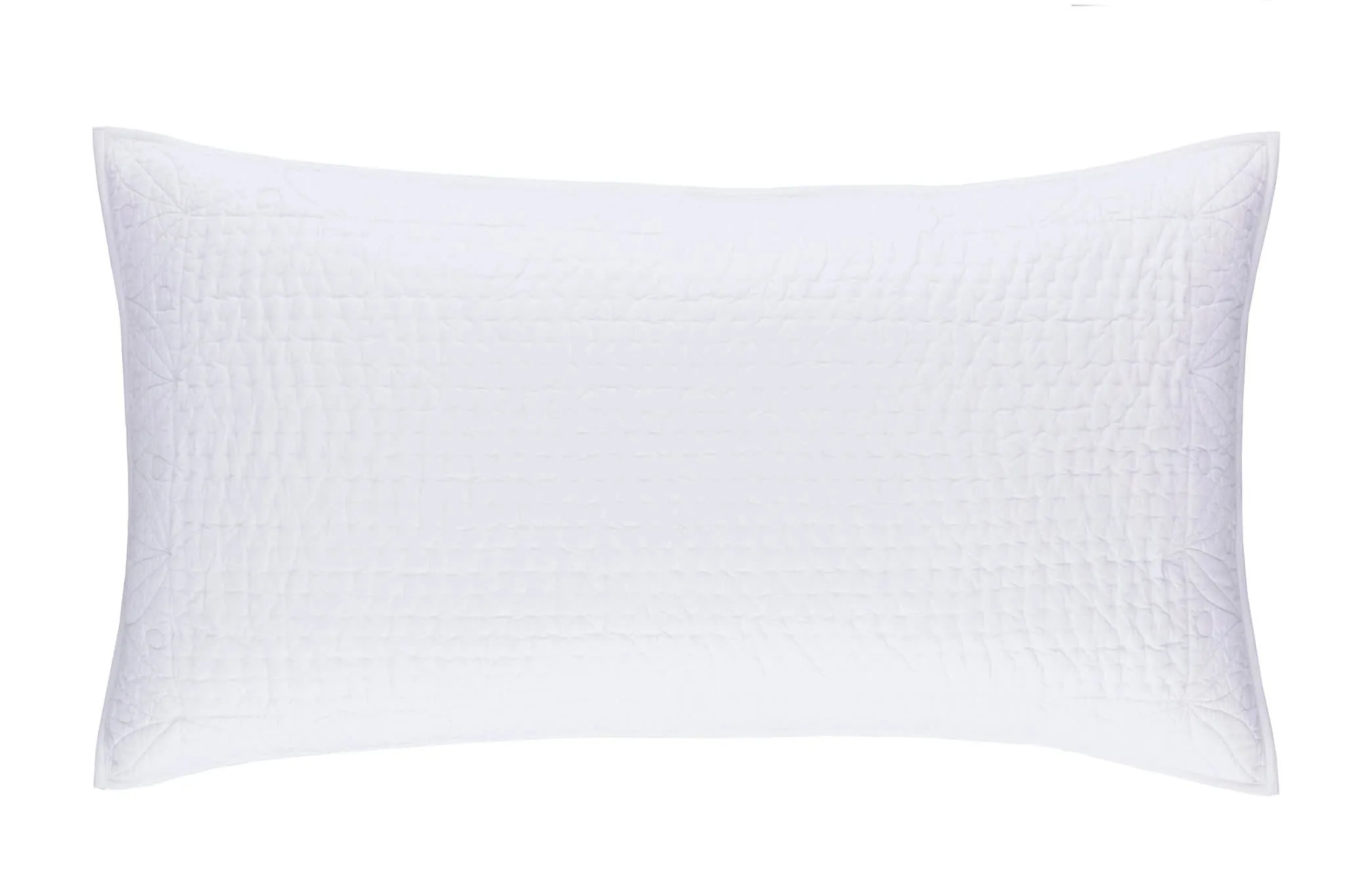 Tea & Toast White Quilted Sham