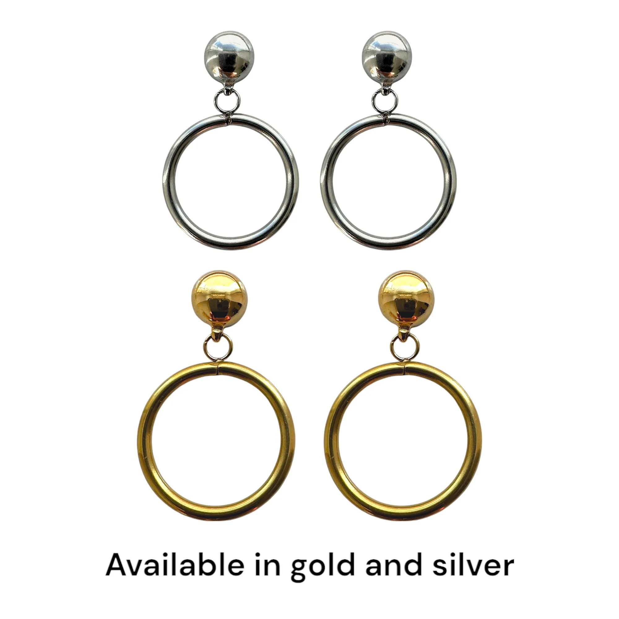 TI-GO Hoop drop earrings 20mm