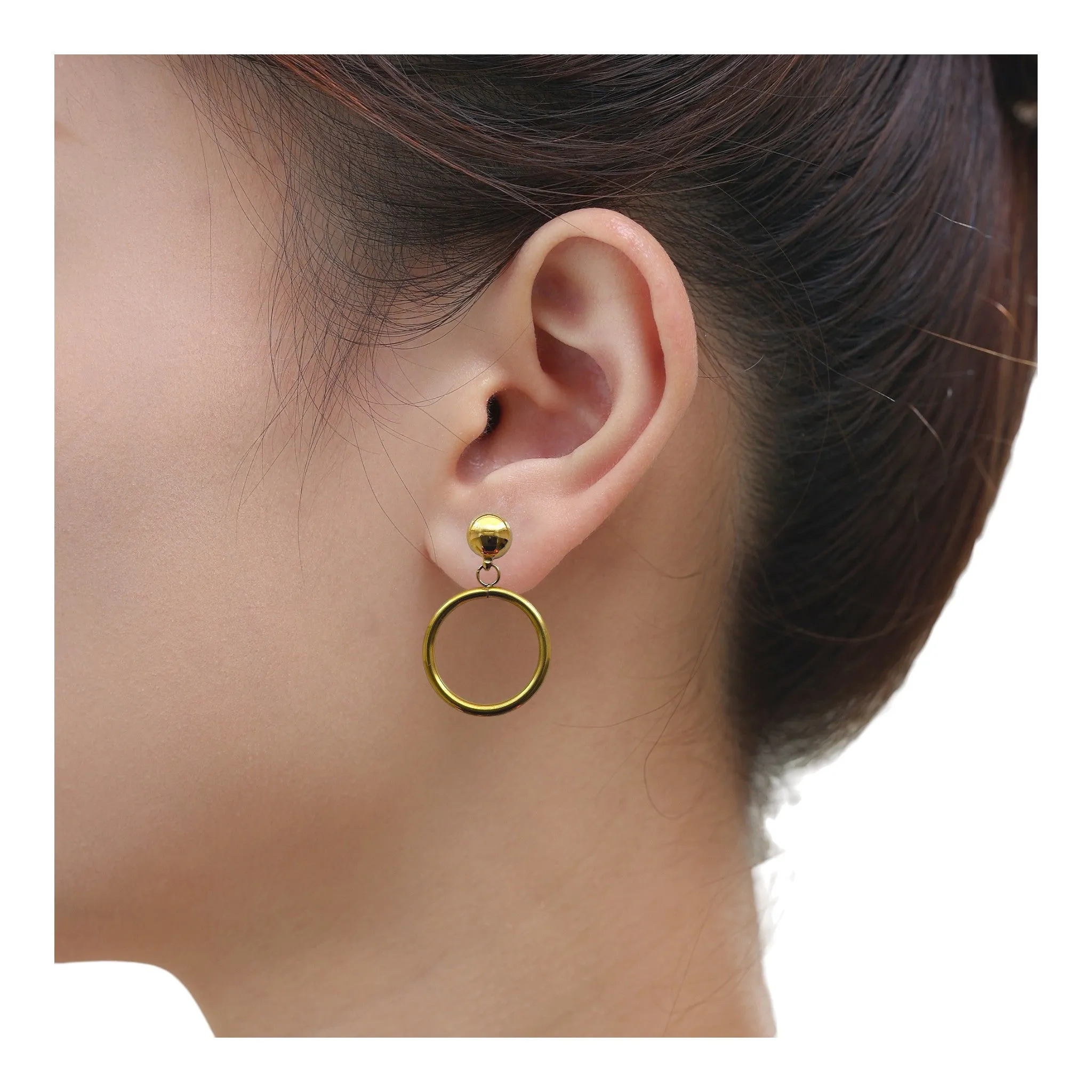 TI-GO Hoop drop earrings 20mm