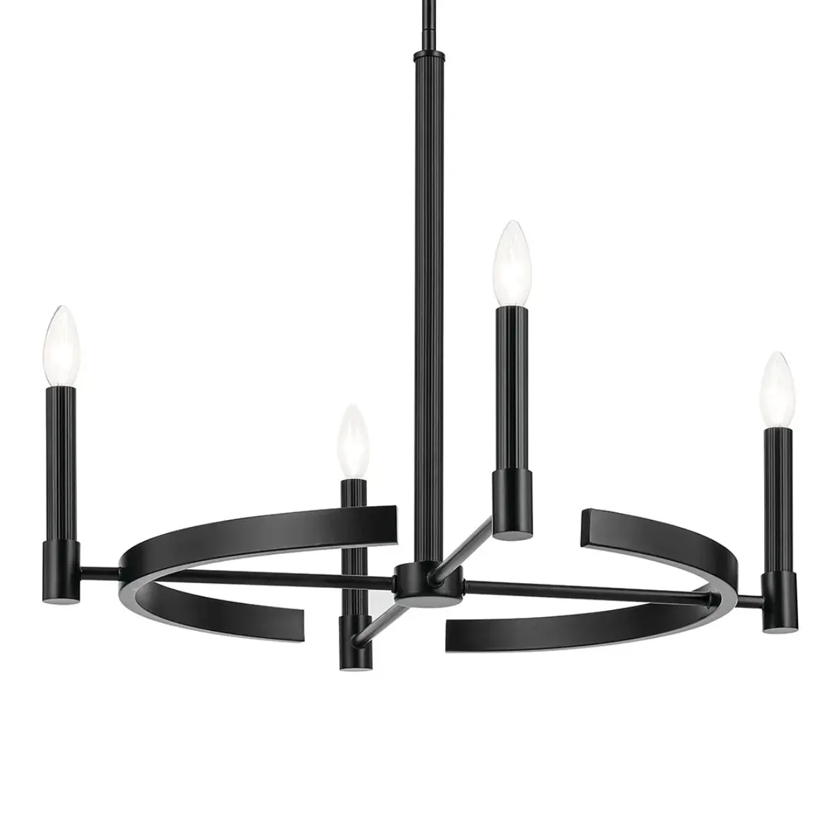 Tolani 26" 4-Light Chandelier, Black Finish